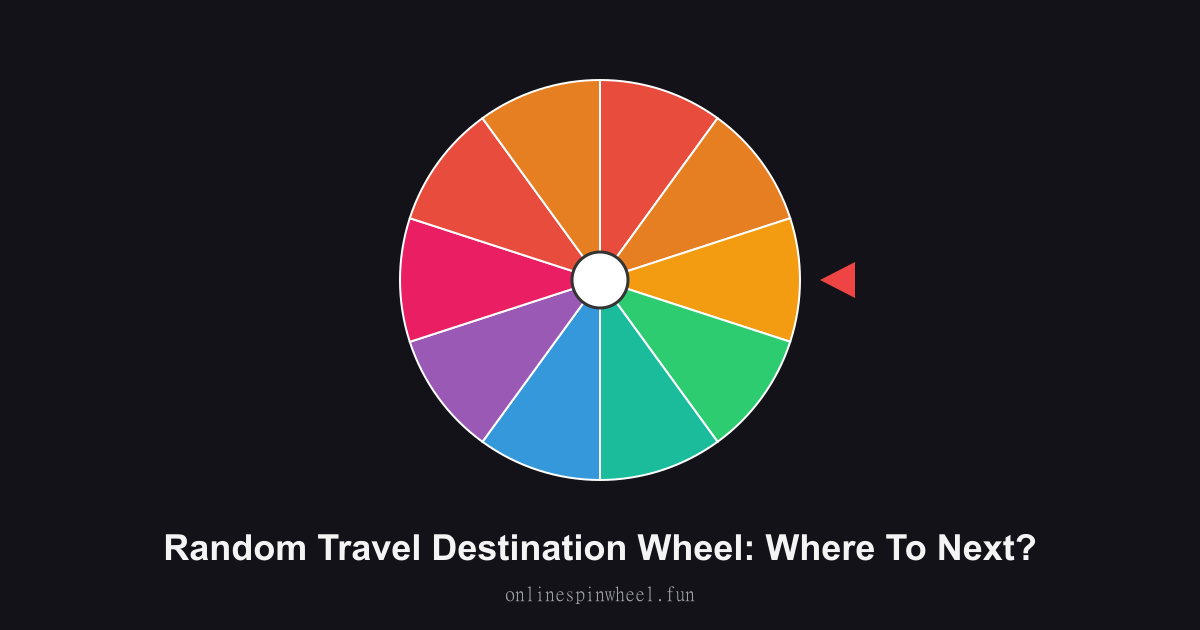 Random Travel Destination Wheel: Where To Next? preview screenshot